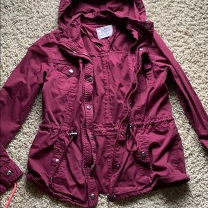 Hooded fall jacket